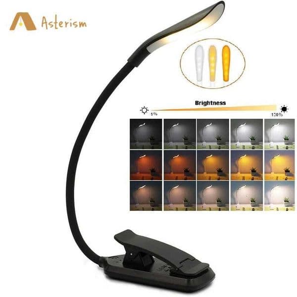 Mini USB Rechargeable Book Light Flexible Portable LED Reading Light Lamp Adjustable Reading Clip Light Night Light For BedroomW251114