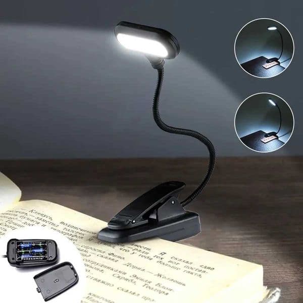 Mini LED Book Lights Eye Protection Reading Lights Clip-On Desk Table Lamp Battery Powered Adjustable Flexible For Bedroom StudyW251114