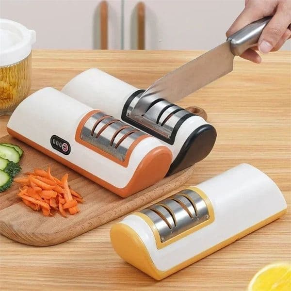 Multifunctional Nonslip Electric Knife Sharpener Automatic Professional Small Knife Sharpener Kitchen Quick Sharpening Tools 251103ww2