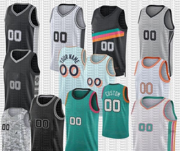 1 Victor Wembanyama DeAaron Fox Devin Vassell Stephon Castle Julian Champagnie Harrison Barnes Keldon Johnson Dylan Harper Luke Kornet Basketball Jersey Men youth