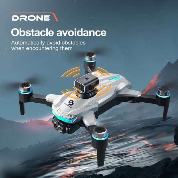 S Smart Quadcopter With Screen Dual EIS Cameras Brushless Obstacle Avoidance Wifi LED Ambient Light Mah Rechargeable Battery Adjustable Camera