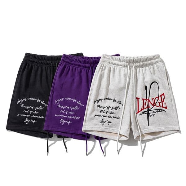 Letter embroidery Pants Men Cotton designer shorts loose basketball shorts Sports Knee Length Elastic Waist Breathable stretchy Men's shorts