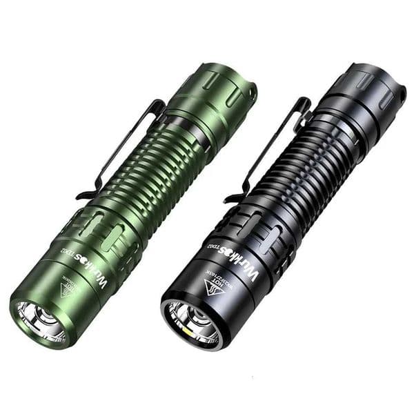 Wurkkos TD02 Tactical Flashlight 2000LM Pocket Torch 18650 Rechargeable EDC Type-C Charging Port Tail Switch IPX8 Waterproof Z251115