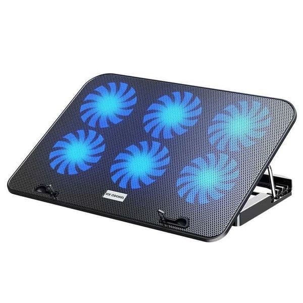 Laptop Cooling Pad 156 173inch 18 With Touch Pad Display 6 Fans Height Adjustable Gaming Notebook Cooler Stander Tablet HolderM251115