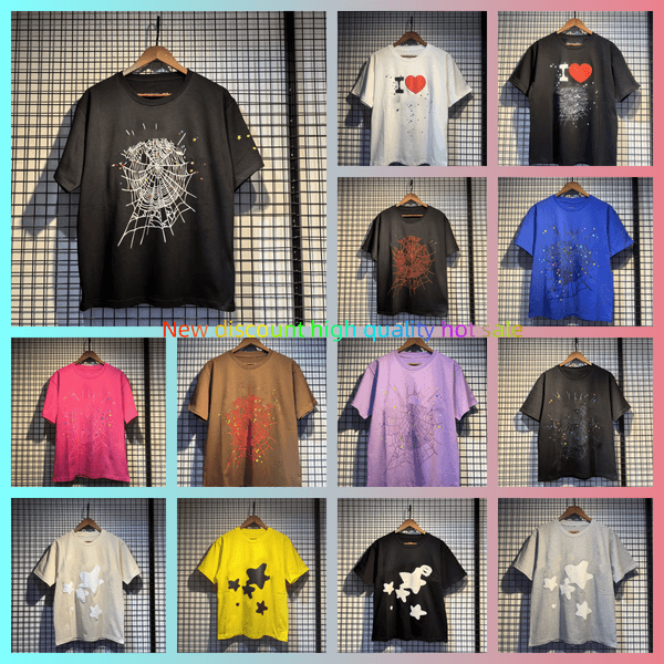 Designer Spider T-shirt High quality Hip Hop men's and women's multi-style summer fashion T-shirt Wash word casual street wear EU size S-XL