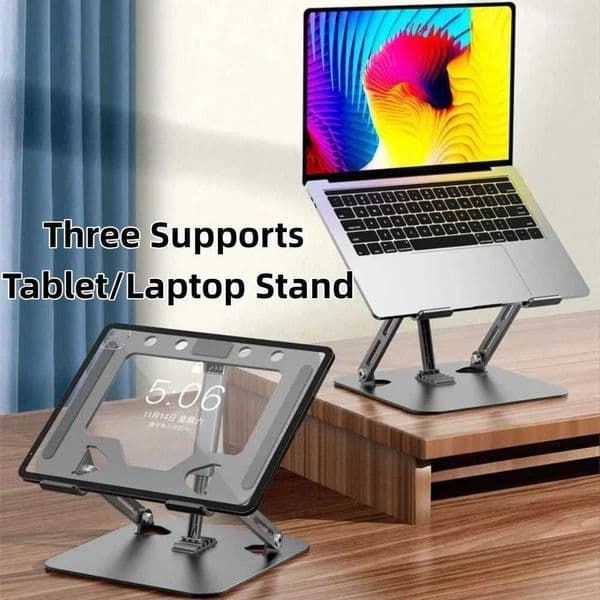 Support Rod Laptop Bracket Foldable Super Stable Notebook Stand Metal Heat Dissipation Tablet Radiator Bracket UniversalM251115