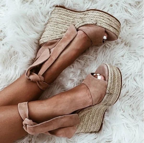 Womens Sandals High Heels 2023 Summer Large Size Clogs Wedge Black Platform Beige Fashion 250409