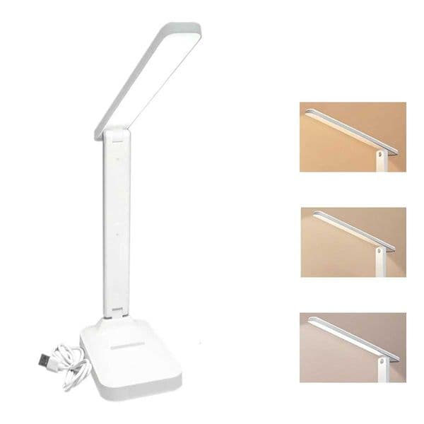 LED Touch Switch White Folding Desk LampEye Protection Reading Night Light Bedside Light3 Stepless DimmingW251115