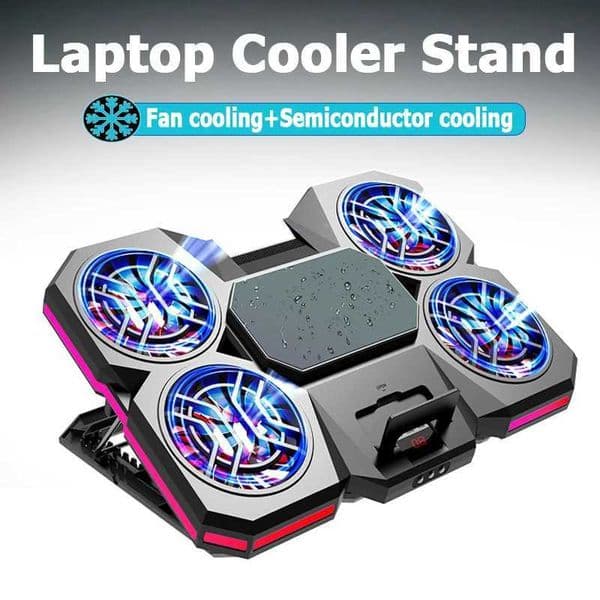 Laptop cooler Stand 21 inch Semiconductor refrigeration Four core super strong fan LED screen display For Laptop AccessoriesM251115