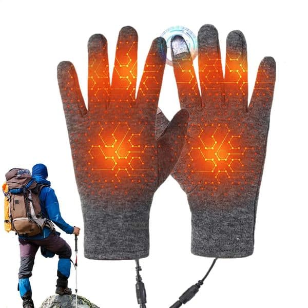 USB Heated Gloves Touch screen warm Gloves For Hiking Cycling Driving Snowboard Cold Weather Hand Warmers Outdoor Sports 251114