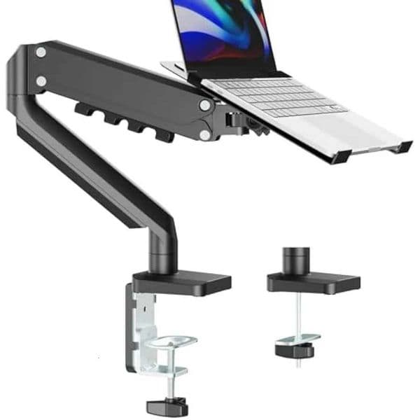 Laptop Mount 2-in-1 Gas Spring Laptop for 12-17 Notebook 13-32 Monitor Screen Holds 33-176lbs Full Motion Adjustable LaM251115
