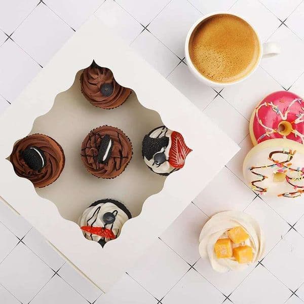 8Inch Cake With Window Bakery Pastry Boxes For Cake, Pastries Chocolates Cupcakes Valentine's Day B2