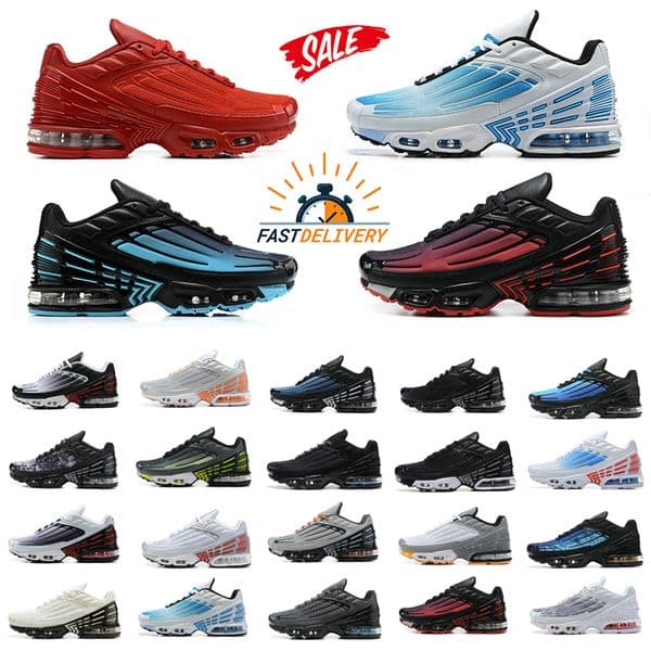 designer Tuned Plus 3 Womens Mens Running Shoes Fashion Tn3 Trainers Unity brown Bred Mesh Aqua Sneakers tns Atlanta trainers sneakers chaussures schoenen40-46