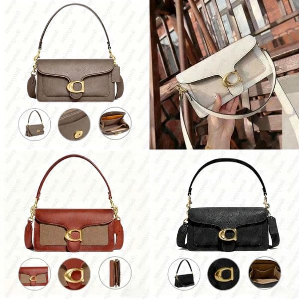 Designer Bag Shoulder bag tabb 26 bag tote bag leather travel Women handbag saddle Underarm Bag purse lady with strap luxury bag fashion Textured Luxury