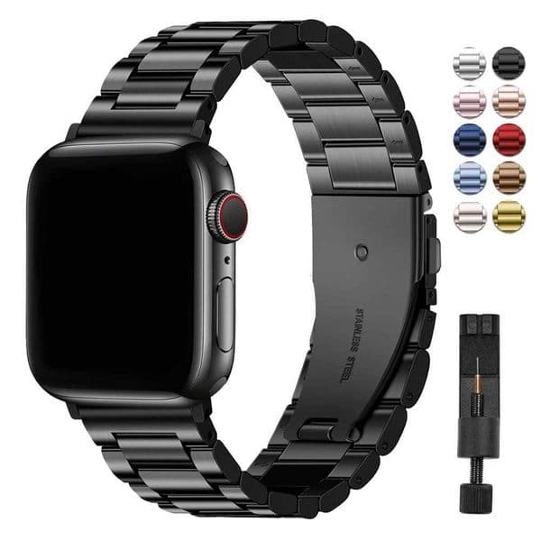 Classic stainless steel Correa for apple watch 10 46mm 42mm band Ultra 2 49mm 9 8 7 6 5 4 se 45mm 44mm 41mm 40mm 3 38mm strap W251114
