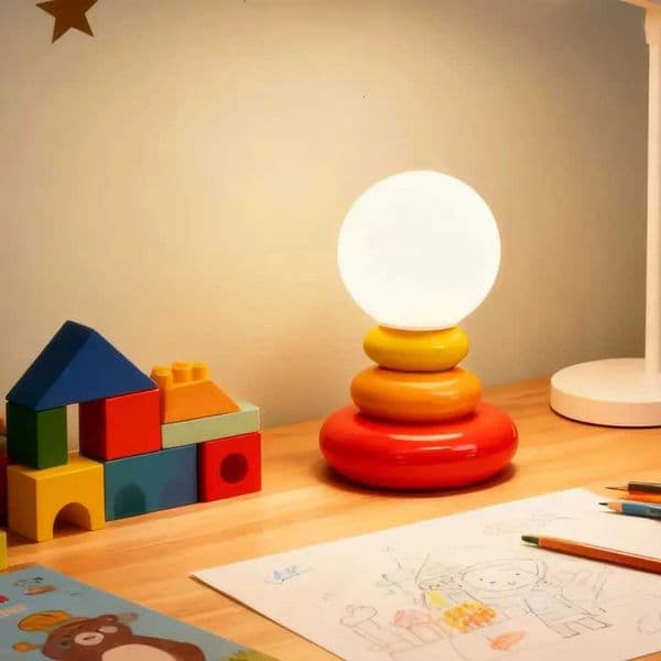 LED Orange Stacked Stone Moon Desktop Decorative Lamp for Dining Room Bedroom Home Decor Table Lamp with USB PlugW251115