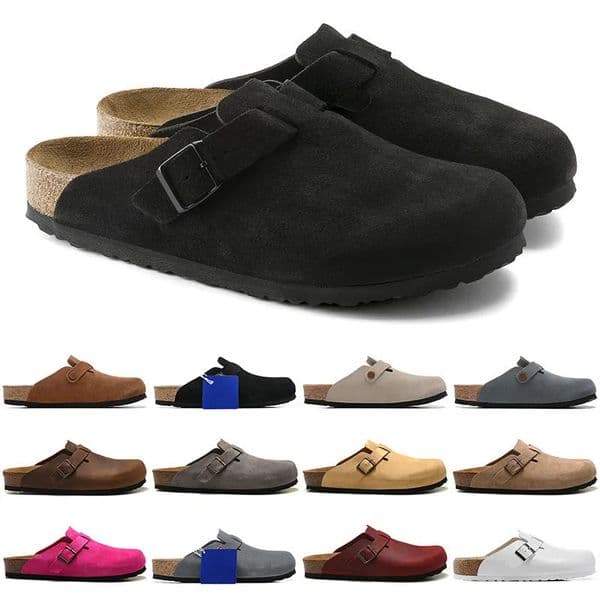 designer slides slippers men women sandals clog Soft Suede Leather Mocha Black White Pink mens fashion outdoor sneakers shoes
