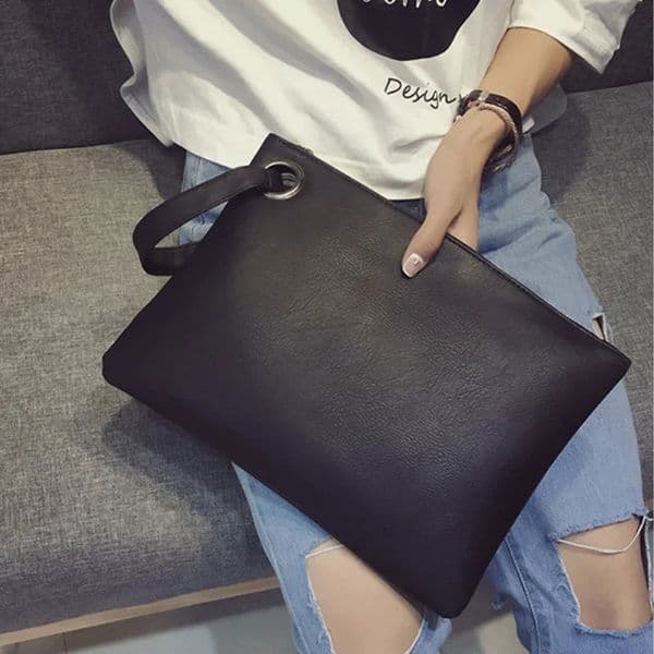 Fashion Solid Womens Clutch Bag Leather Women Envelope Bag Clutch Evening Bag Female Clutches Handbag251114