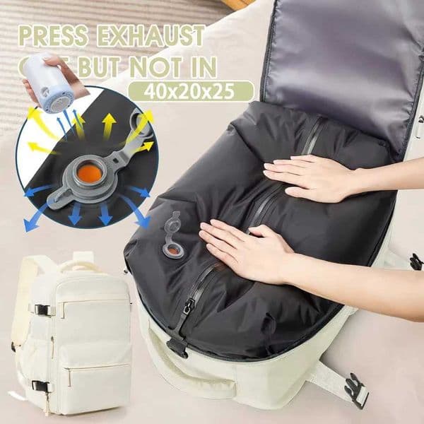 Men Wen Air Vacuum Cpressi Travel Backpack 156in Laptop Backpack Vacuum Clothing Storage BagRyanair 40x20x25 Cabin Bag Y251114