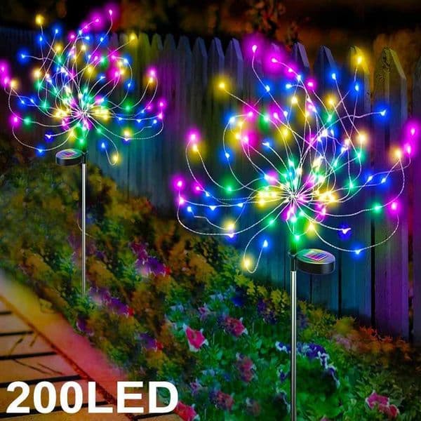 Solar Firework LED Garden Lights Outdoor Walkway Pathway Christmas Llighting Party Wedding Decor Z251115