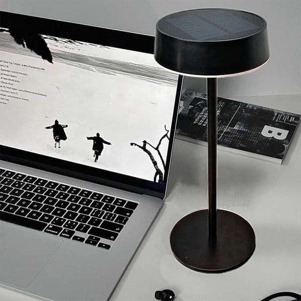 Solar Table Lamp Dimmable LED Desk Lamp Waterproof Cordless Table Lamp Rechargeable Night Lamp for Garden Terrace CampingW251115