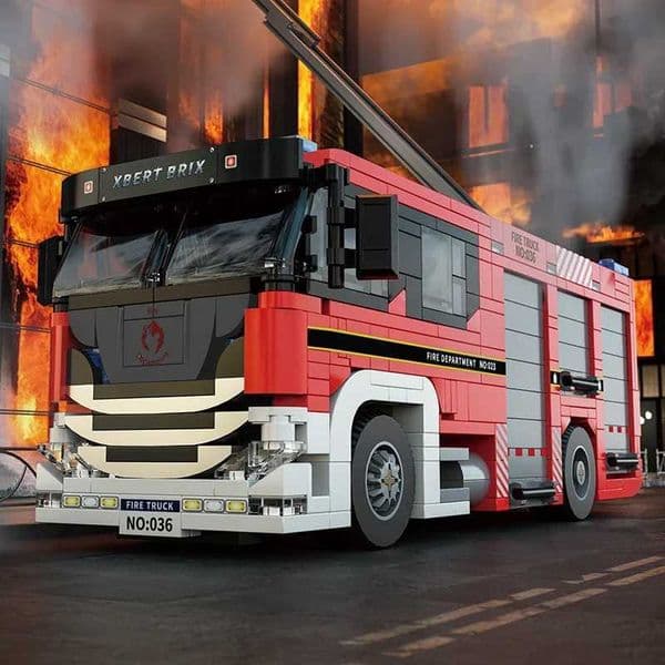 2026 New Free Shipping 704Pcs Fire Truck Building Blocks Ci Engineering Rescue Vehicle Model Bricks Educational DIY Toys Holiday Gifts For Kids Toy