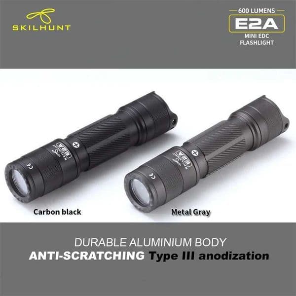 Skilhunt E2A 14500 / AA 600 lumens Compact Pocket EDC Mini LED Flashlight key light Outdoor Daily Camping Hiking Riding Fishing Z251115