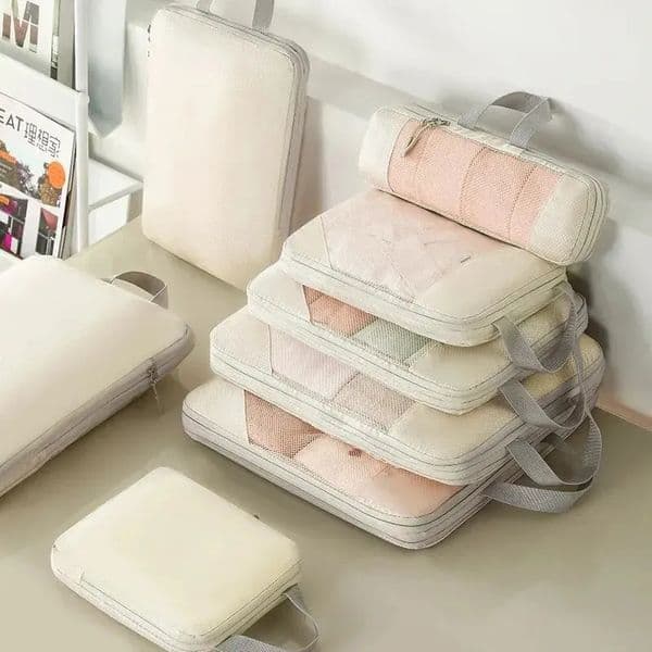 Travel Storage Bag Compressible Packing Cubes Carry on Travel Suitcase Luggage Organizer Foldable Waterproof HandbagTravel Bag 250407