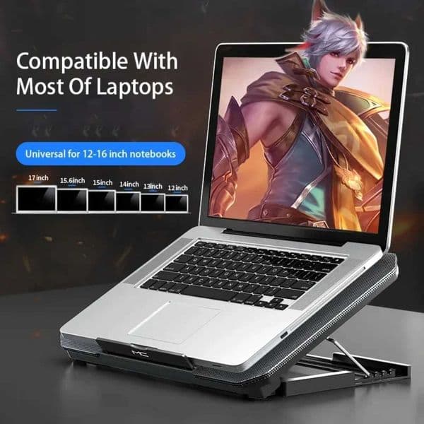 Gaming Laptop Holder Cooler Large Size For 12-16 Inch Notebook Laptop Cooling Pads Wind Speed Adjustable Silent Laptop StandM251115