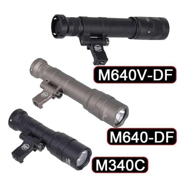 Tactical Surefir M300 M600 M640DF M640V M340V M340C LED Flashlight M640 M340 Airsoft Weapon Gun Light 20mm Picatinny Rail Z251115