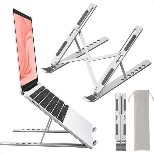 Laptop Stand for Desk Aluminum Metal Book StandComputer Riser for Desk Portable Foldable Adjustable Notebook Holder CompatibleM251115