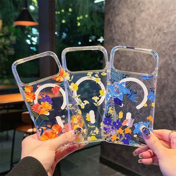 DHelectronics Suitable for Apple Phone iPhone High Transparency Printed Magnetic 17 Pro Max Transparent Protective Case