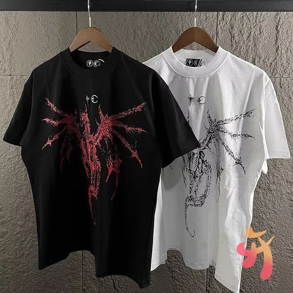 T-shirt Men Women Streetwear Vintage Print Loose Tee Tops T Shirt 25ss