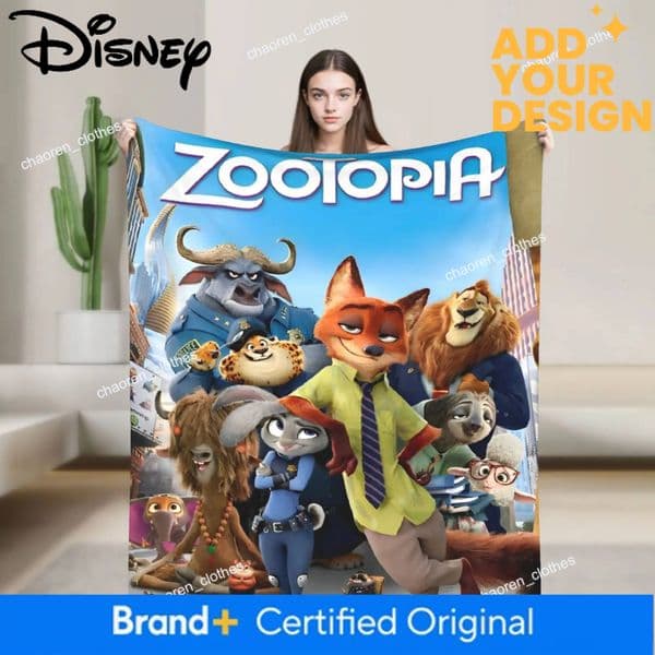 Zootopias Blanket Cover Flannel Super Warm Throw Blankets for Car Sofa Couch Bed Rug