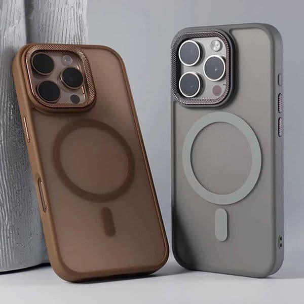 Luxury Spiricle Camera Protection Phone Case for iPhone 12 13 14 15 16 17 Pro Max 16Plus Wireless Charging Matte Cover H251115
