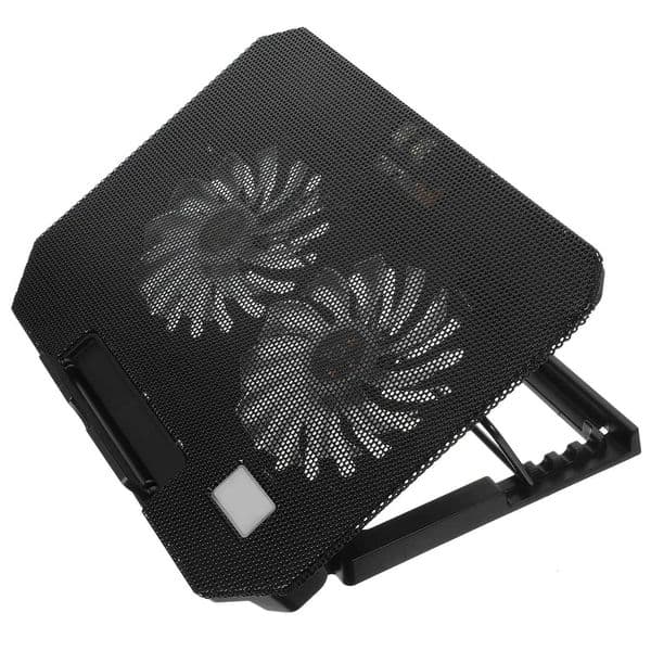 Laptop Cooling Base Notebook Foot Pad Slim Bracket Plastic Fan Cooler Black Gaming Stand Efficient Ventilation Computer RackM251115