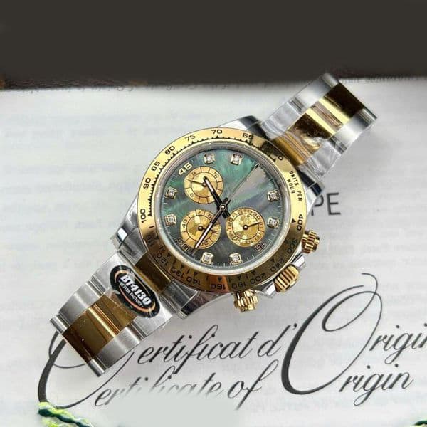 BTFactory Best Edition WATCH TWO TONE 116503 BLACK DIAL STAINLESS STEEL AND YELLOW GOLD 4130 Chronograph movement Mechanical (Automatic)