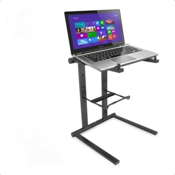 Portable Folding Laptop Stand Foldable Laptop Stand with Adjustable Height Secondary Accory Tray for iPad Tablet DJ Mixer WorksM251115