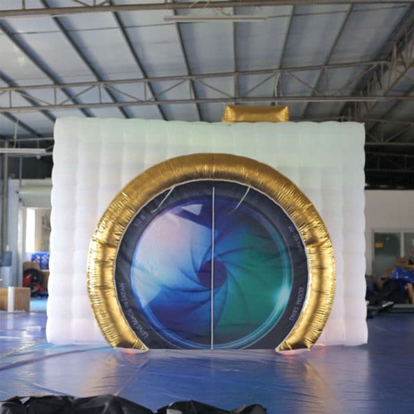 wholesale Free ship Customized white Inflatable Photo Booth cube photobooth Portable Backdrop Tent Dome With Led Light For Sale