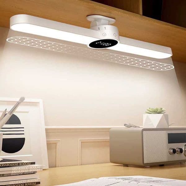 Desk Lamp Hanging Magnetic Clock Table Lamp LED USB Rechargeable Stepless Dimming Cabinet Closet Wardrobe Night LightW251115