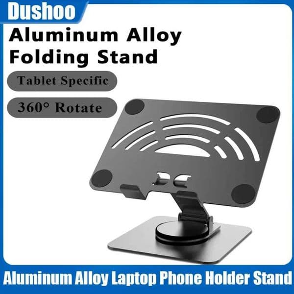 Aluminum 360 Rotation Portable Desktop Foldable Laptop Tablet Holder Bracket For iPad Macbook RedmiBook Galaxy Tab Book LaptopM251115