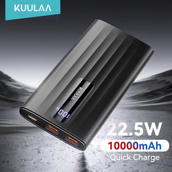 KUULAA Power Bank 10000mAh 225W PD Fast Charging Portable Charger External Battery For iPhone 15 14 13 Powerbank 251114