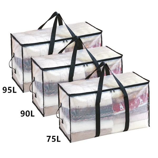 Transparent storage bag cotton quilt clothing moving bag large capacity waterproof and moisture-proof quilt organizing bag251114
