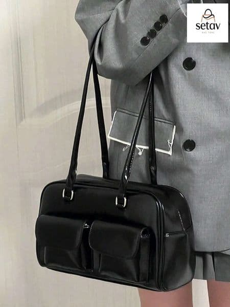 New Fashionable And Versatile High End Texture, Unique Soft Leather Bag, Large Capacity Handheld Crossbody Bag PU Bagvoyage