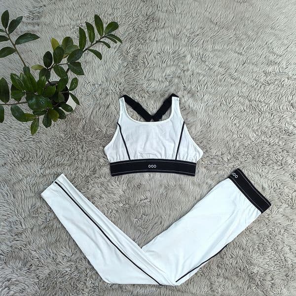 Women Sporty Yoga Set Sexy Cropped Tank Top Slim Fit Legging Pants Summer Fashion Tracksuits