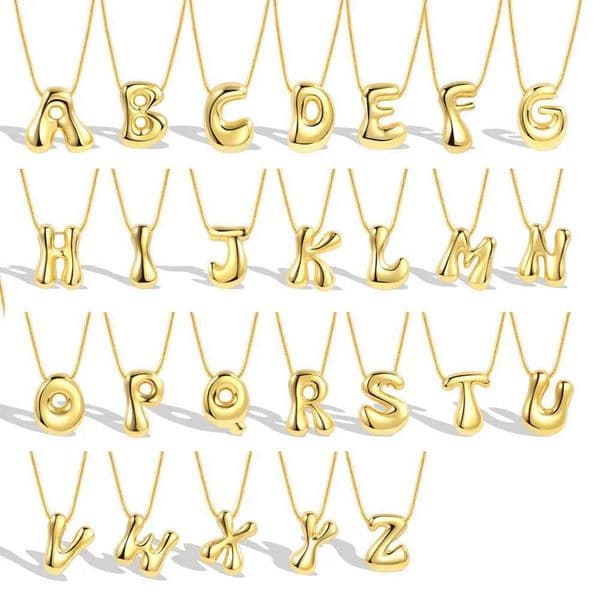 925 sterling silver letter necklace girls gift smooth and cute balloon jewelry accessories direct shipping wholesaleXJ250416