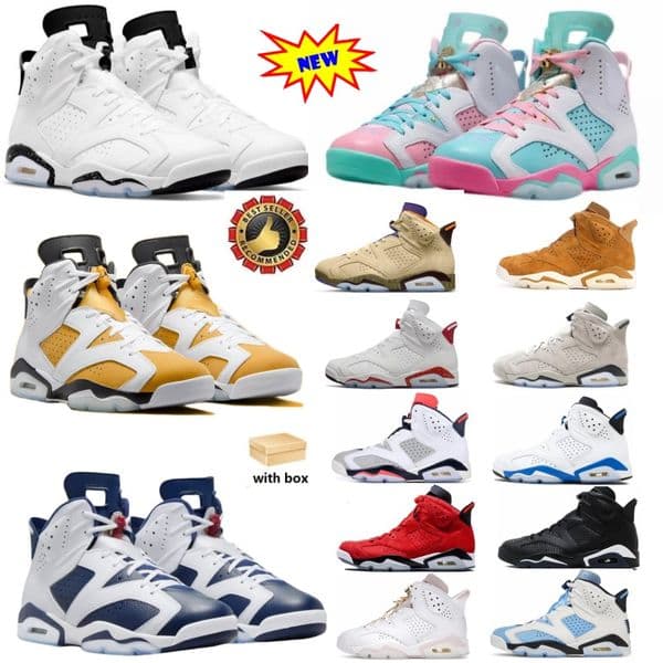 Freestyle 6S Mens Basketball Shoes Blackout Reverse Game Yellow Mauve Craft Pearl White Dark Pony Fire Red Ochre Sail Smoke Outdoor Sport shoes Sneakers With Box N