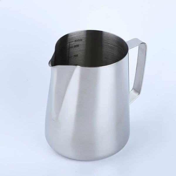 350/600/1000ml Milk Creamer Frothing Pitcher with Scale Stainless Steel Espresso Cups Latte Cup Milk Frother Coffee Accessories 250414BJ