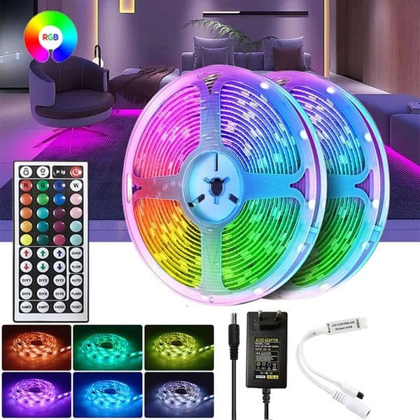 RGB 5050 Led Strip Lights For Room RGB Led Tape Light 12V Smart Led Lights Strip Remote Control 44key Rgb Wall Led Decoration 251114
