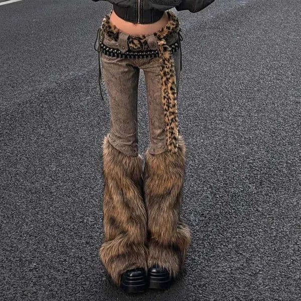 American Retro Raw Edge Micro-Flared Millennial Fashion High Street Jeans Haruku Hip Hop Y2k Trousers Vintage Clothes